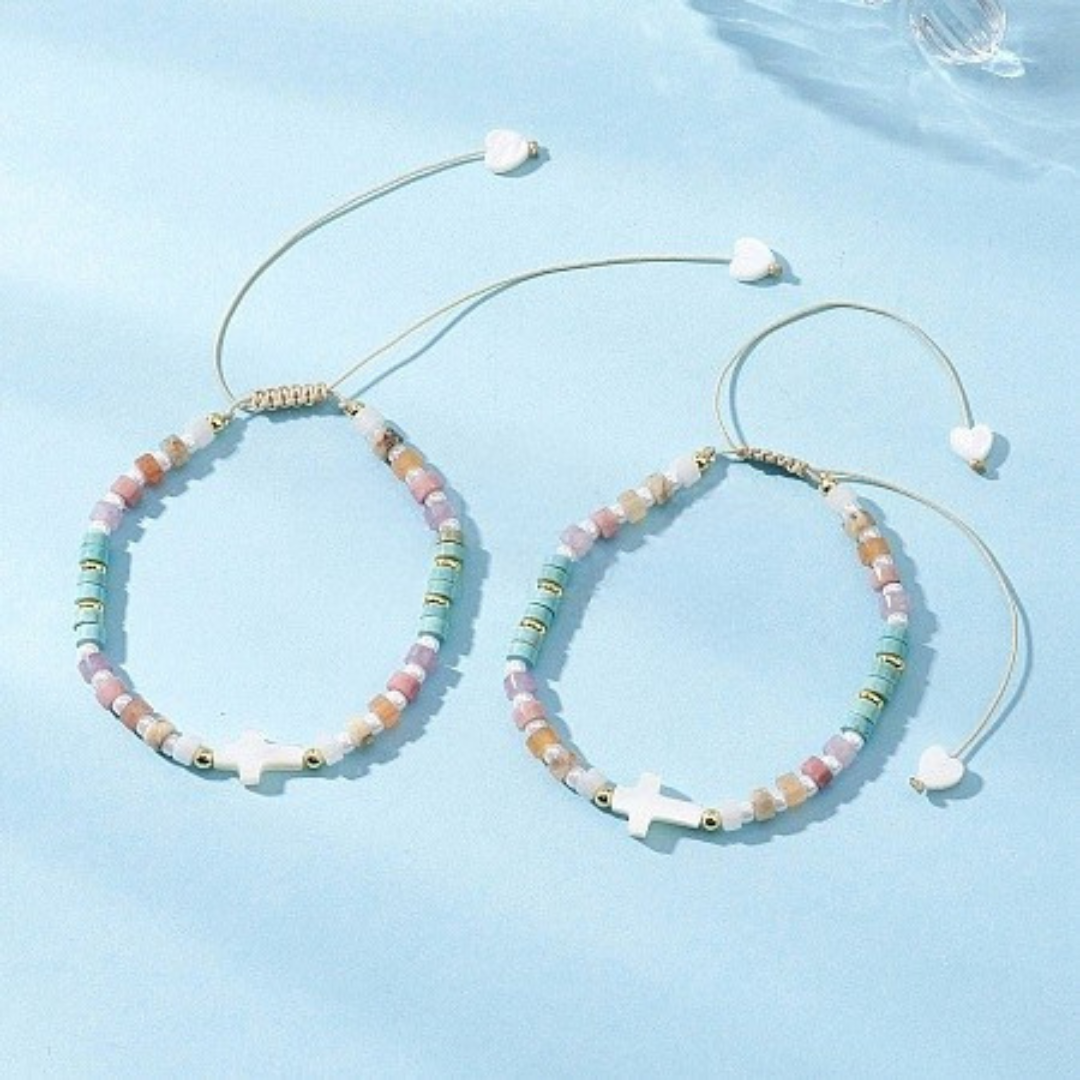 Free Freshwater Shell & Gemstone  Bracelet