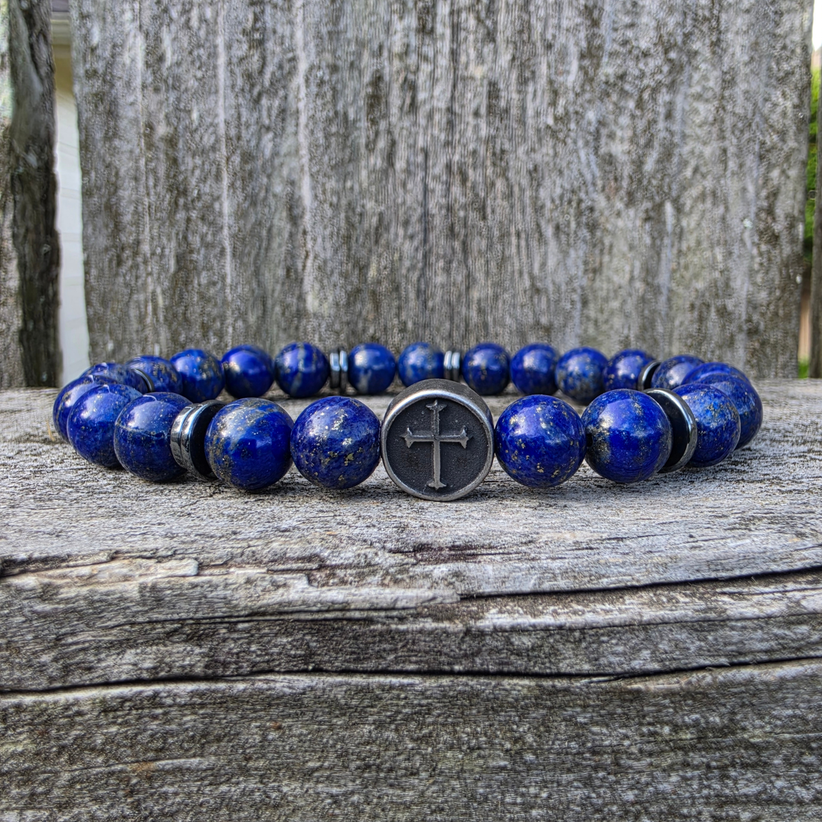 Under His Feet — Men's Lapis Lazuli Bracelet