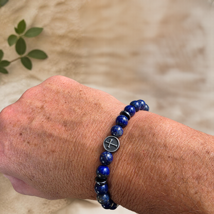 Under His Feet — Men's Lapis Lazuli Bracelet