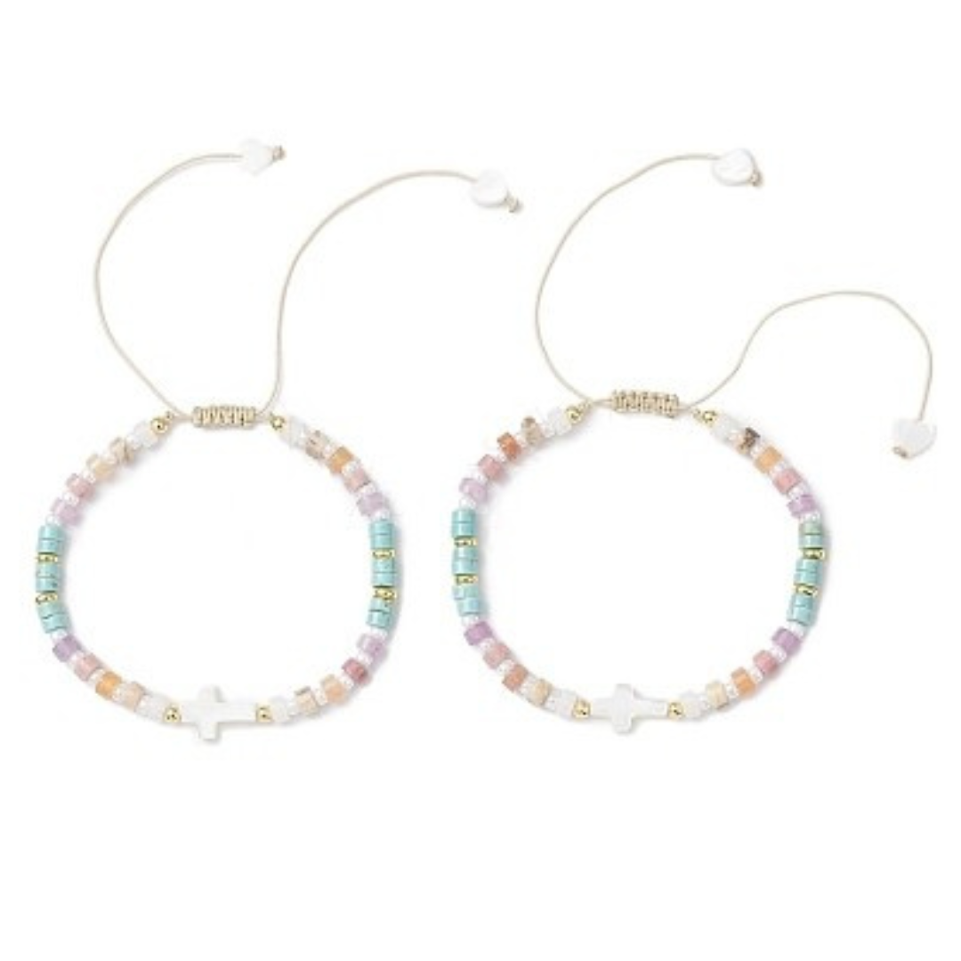 Free Freshwater Shell & Gemstone  Bracelet