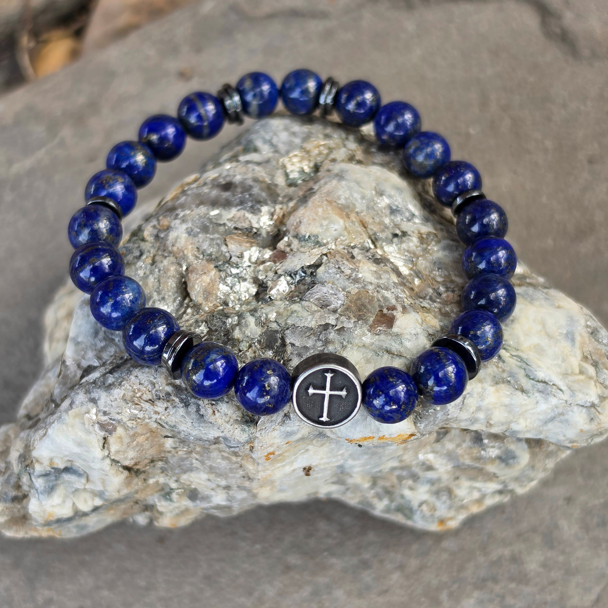 Under His Feet — Men's Lapis Lazuli Bracelet