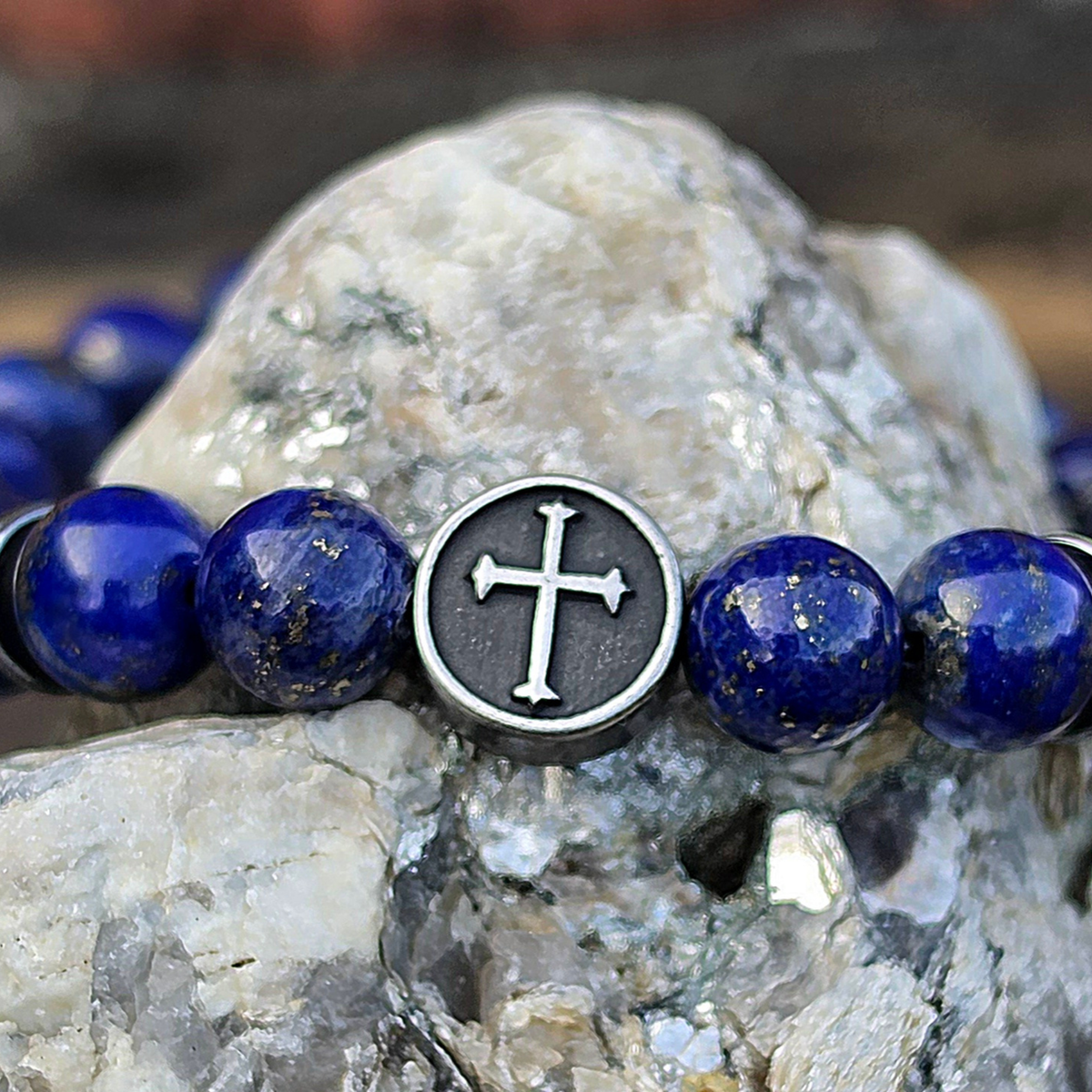 Under His Feet — Men's Lapis Lazuli Bracelet
