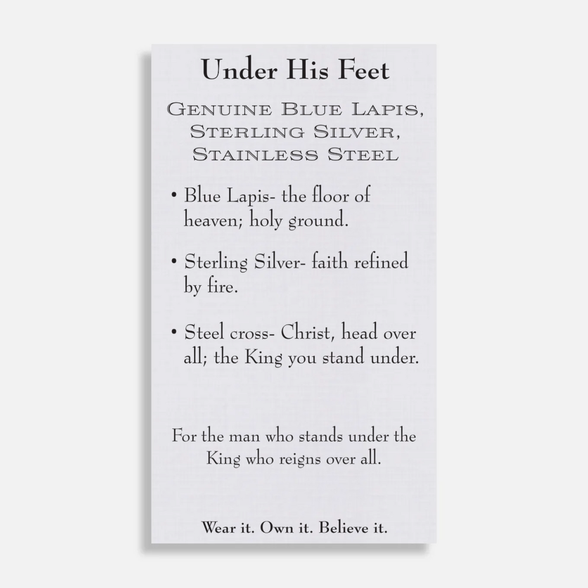 Under His Feet — Men's Lapis Lazuli Bracelet