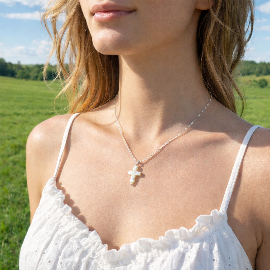 Pearl Cross Necklace