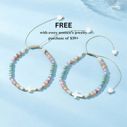 Free Natural Gemstone & Pearl Bracelet