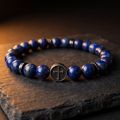 Under His Feet — Men's Lapis Lazuli Bracelet