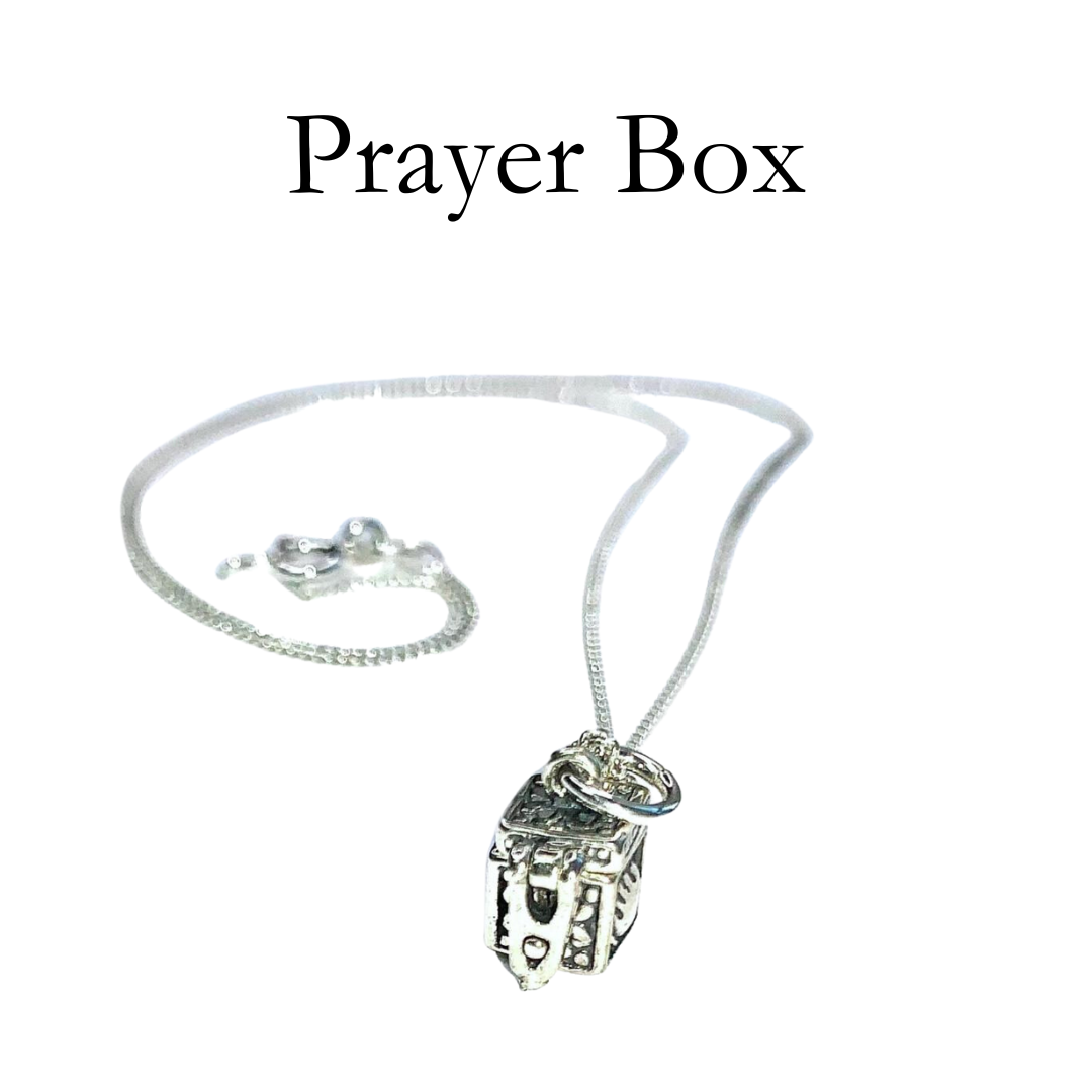 Classic Round Sterling Silver Prayer Box Locket Necklace